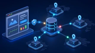 Webサイトとモバイルアプリが共通データを通じて連携する構成のイメージ